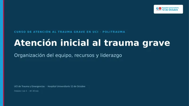 Portada: Atención inicial al trauma grave